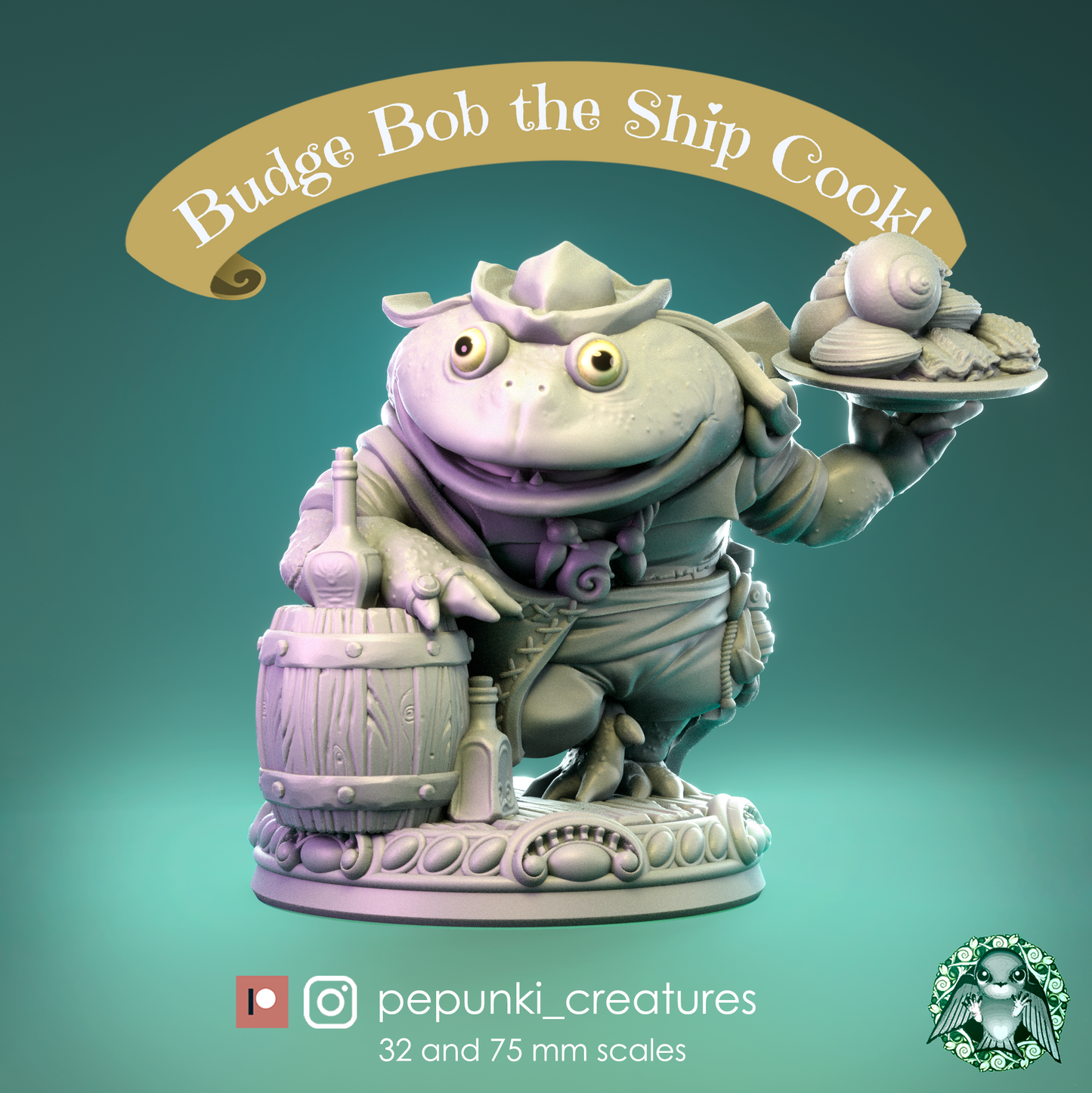 Pepunki Creatures - Budgett's Frog Ship's Cook