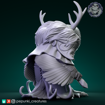 Pepunki Creatures - Great Grey Owl Druid