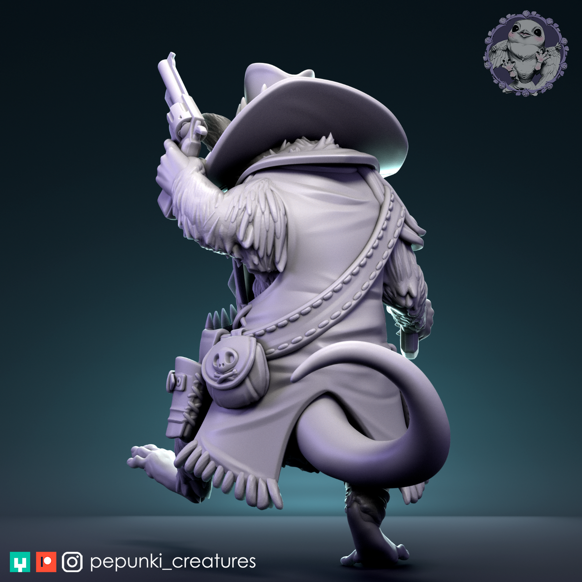 Pepunki Creatures - Opossum Gunslinger