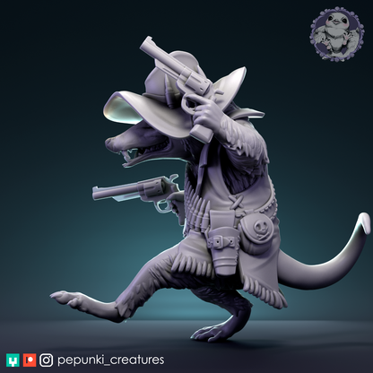 Pepunki Creatures - Opossum Gunslinger