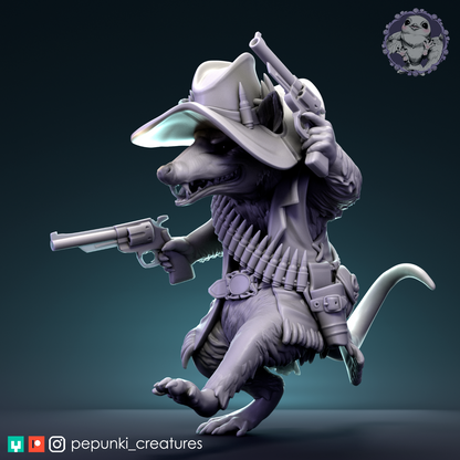 Pepunki Creatures - Opossum Gunslinger