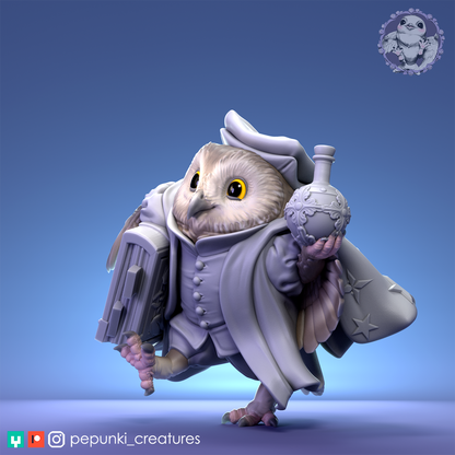 Pepunki Creatures - Saw-Whet Owl Wizard Apprentice