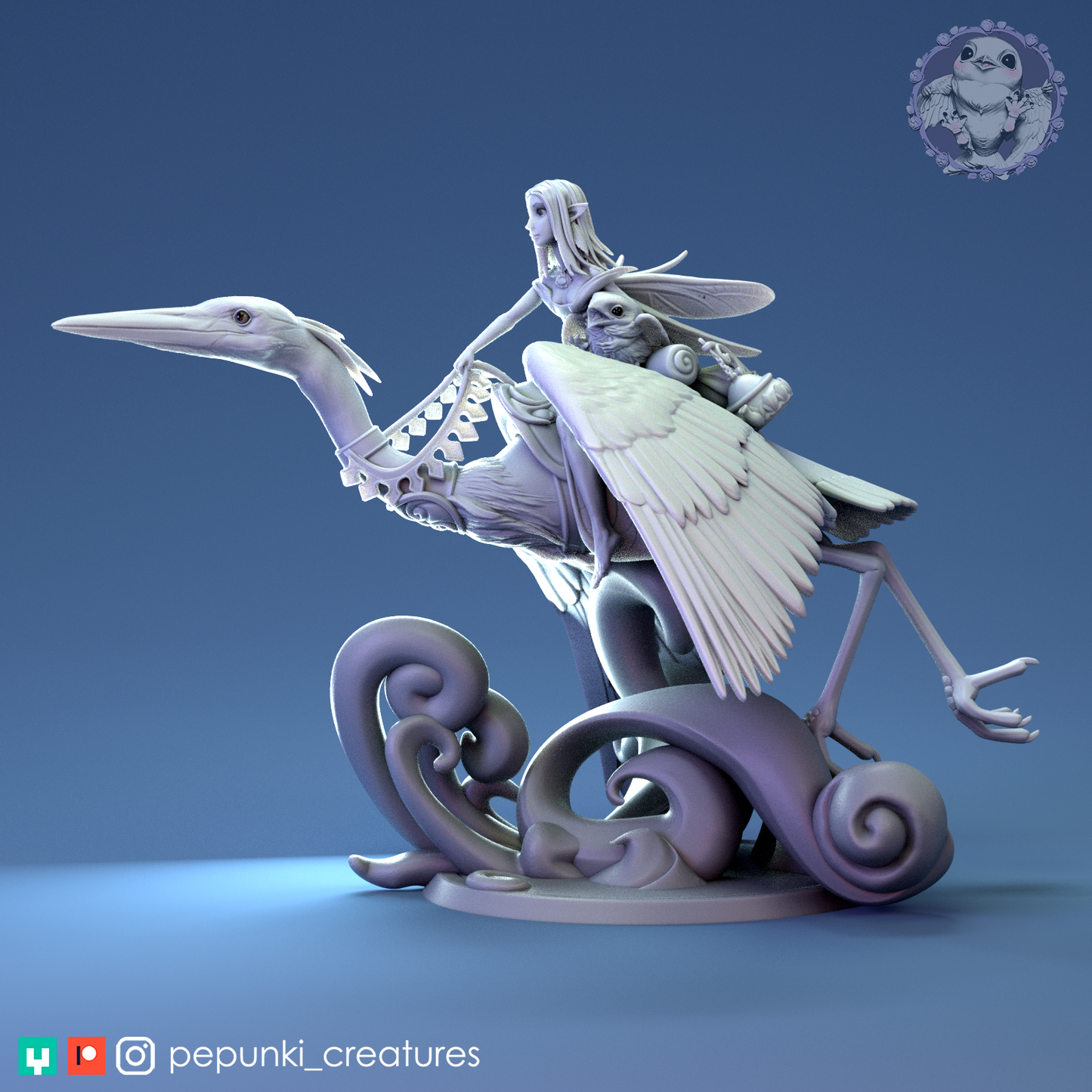 Pepunki Creatures - Heron Rider