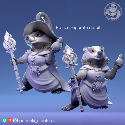 Pepunki Creatures - Badger Witch