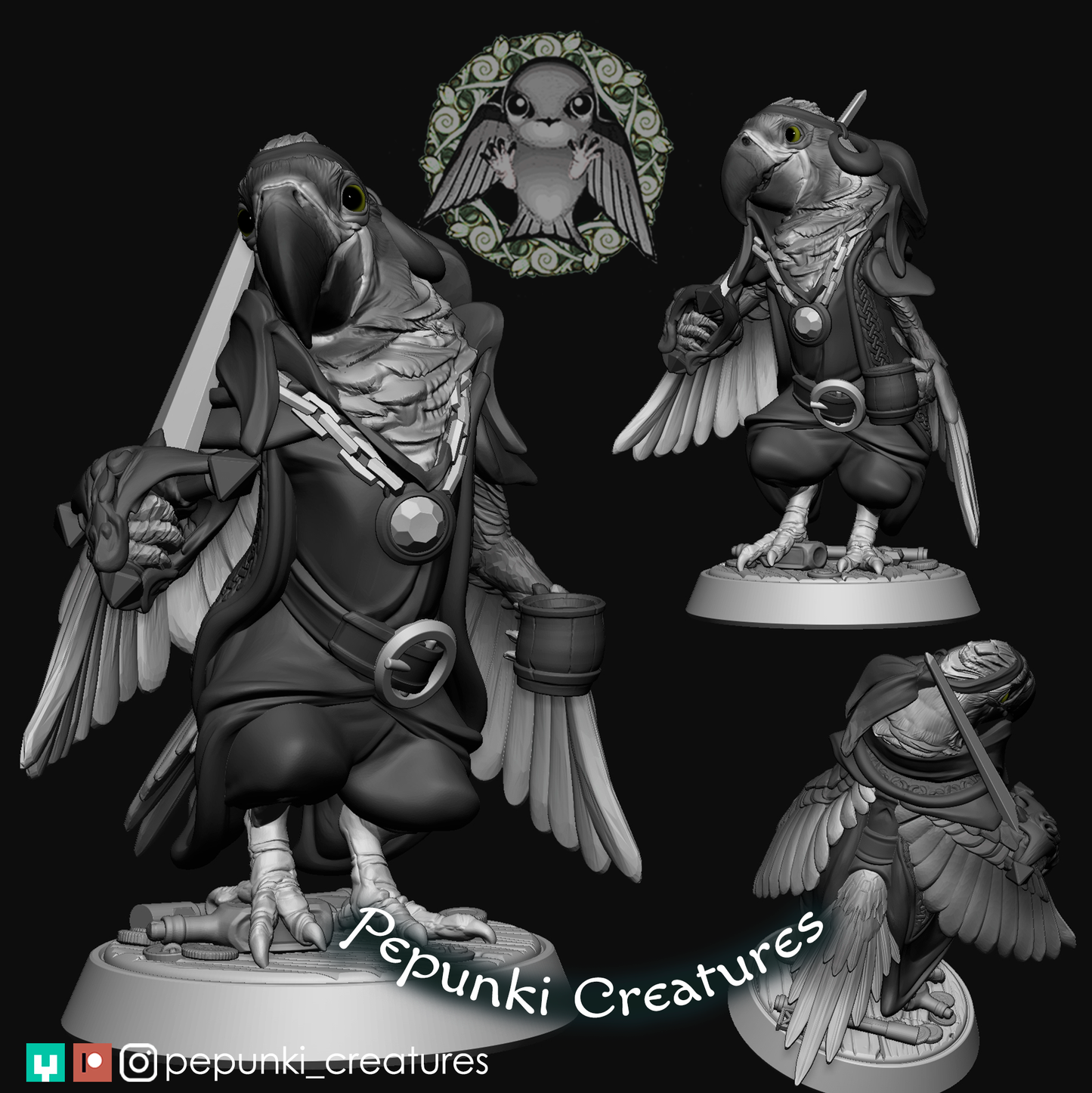 Pepunki Creatures - Macaw Pirate