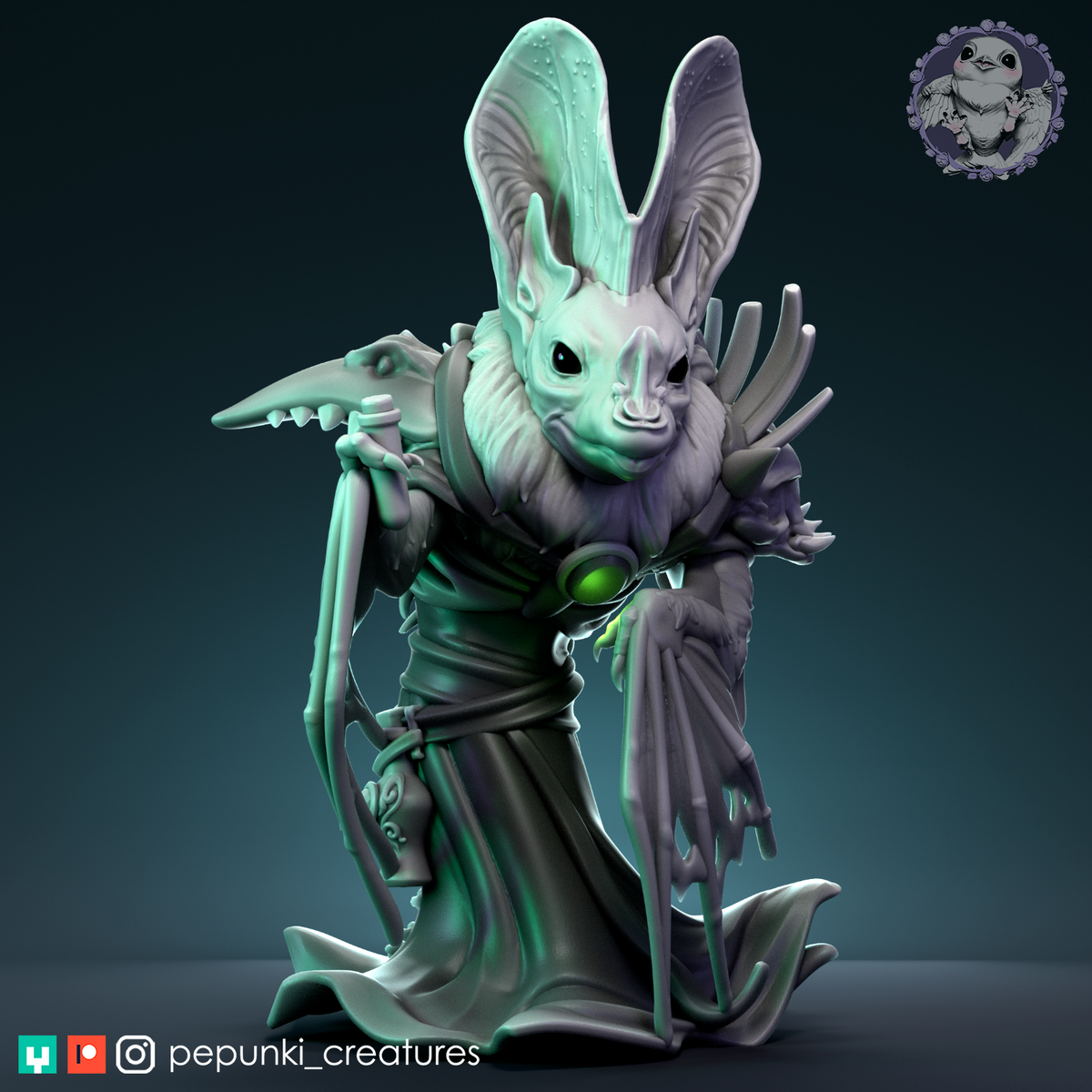 Pepunki Creatures - Bat Necromancer