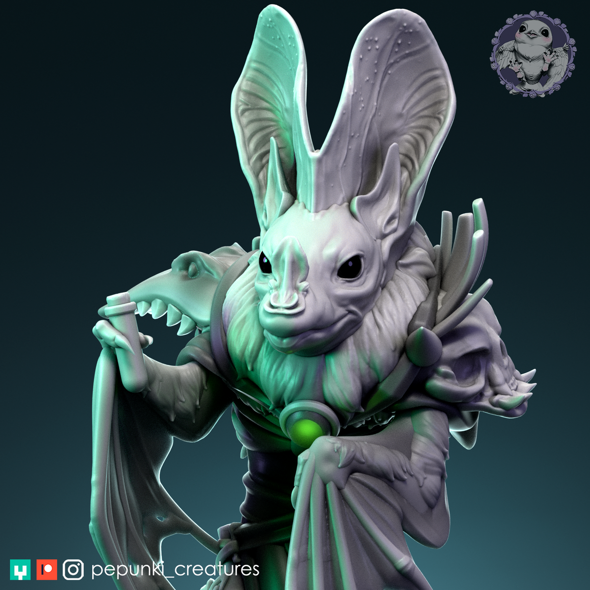 Pepunki Creatures - Bat Necromancer