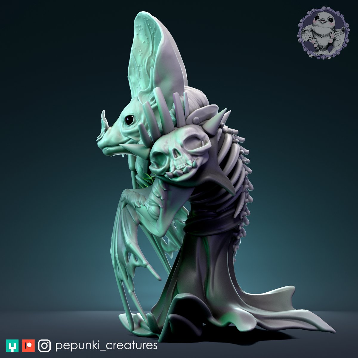Pepunki Creatures - Bat Necromancer