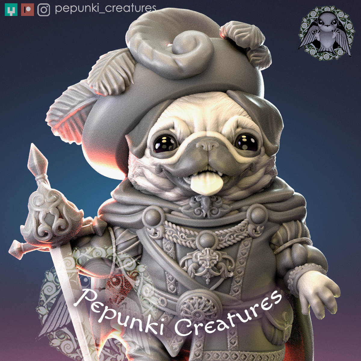 Pepunki Creatures - Pug Chevalier