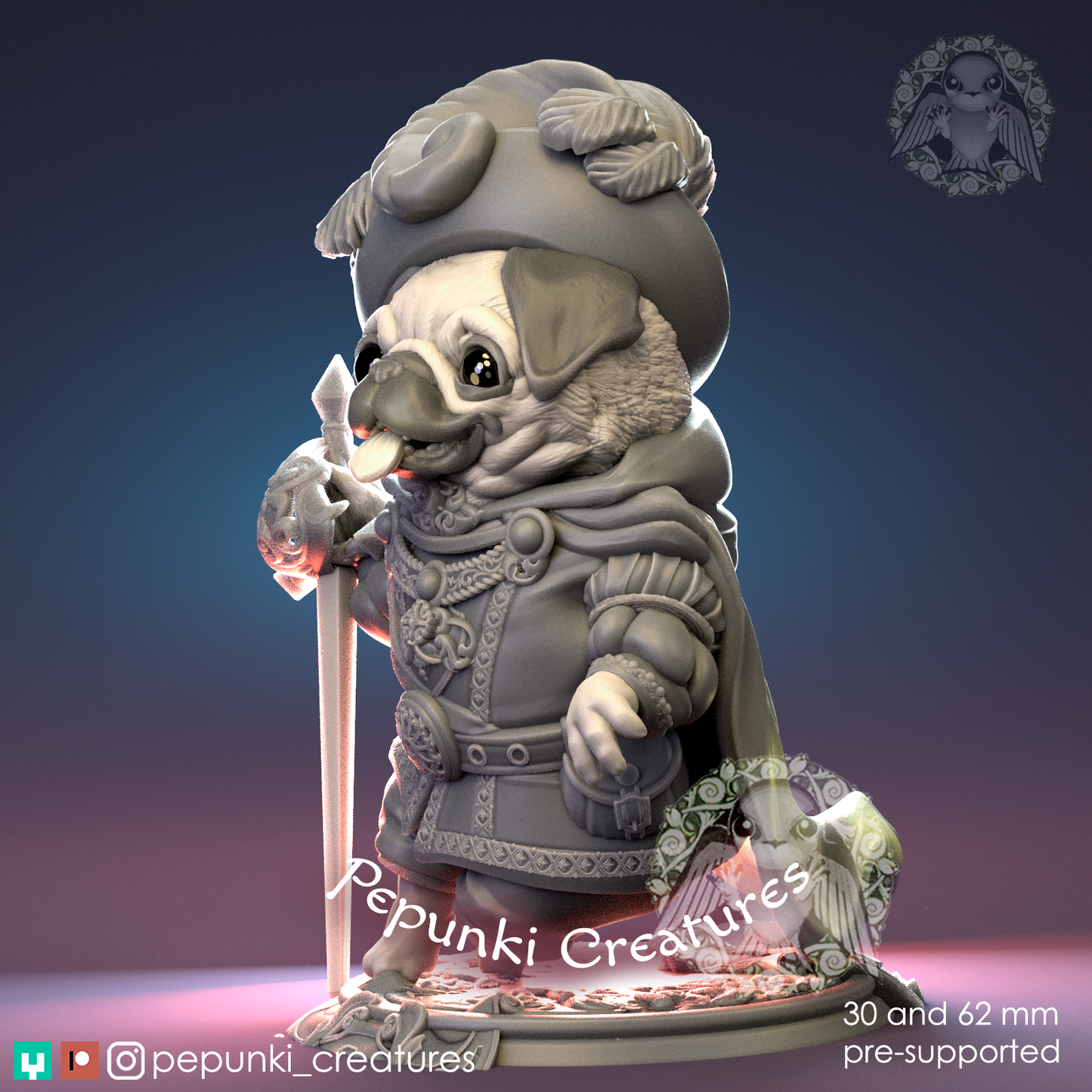 Pepunki Creatures - Pug Chevalier