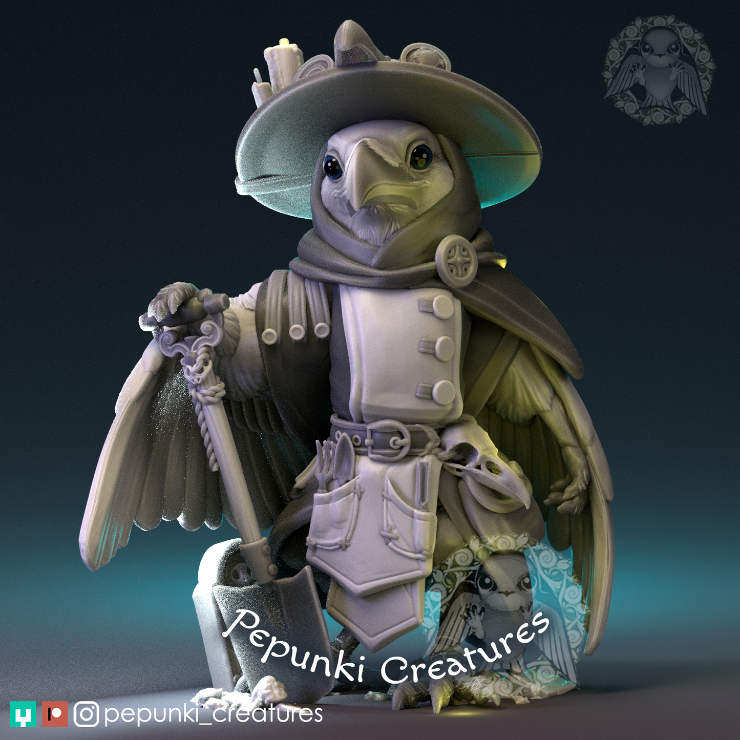 Pepunki Creatures - Raven Gravedigger