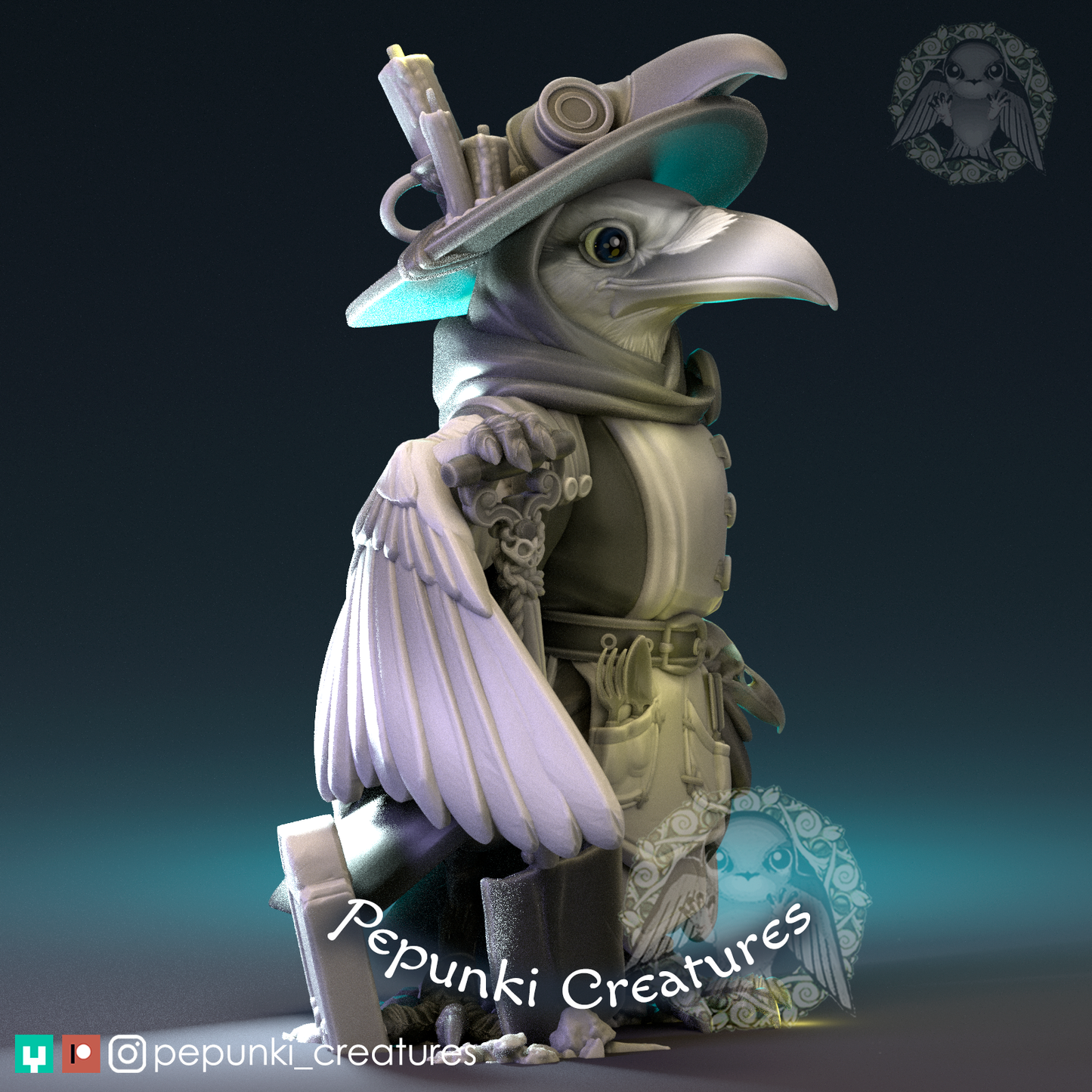 Pepunki Creatures - Raven Gravedigger