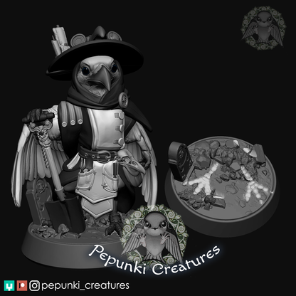 Pepunki Creatures - Raven Gravedigger