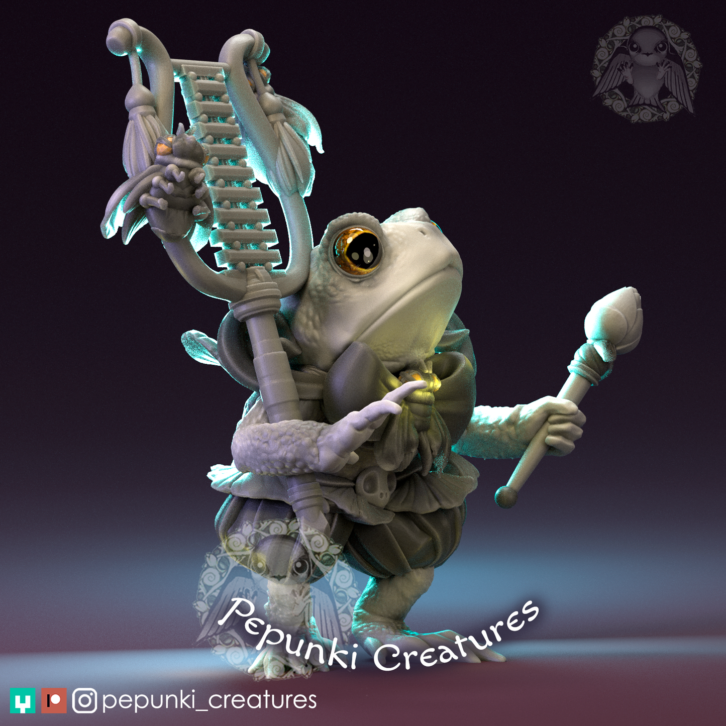 Pepunki Creatures - Toad Minstrel