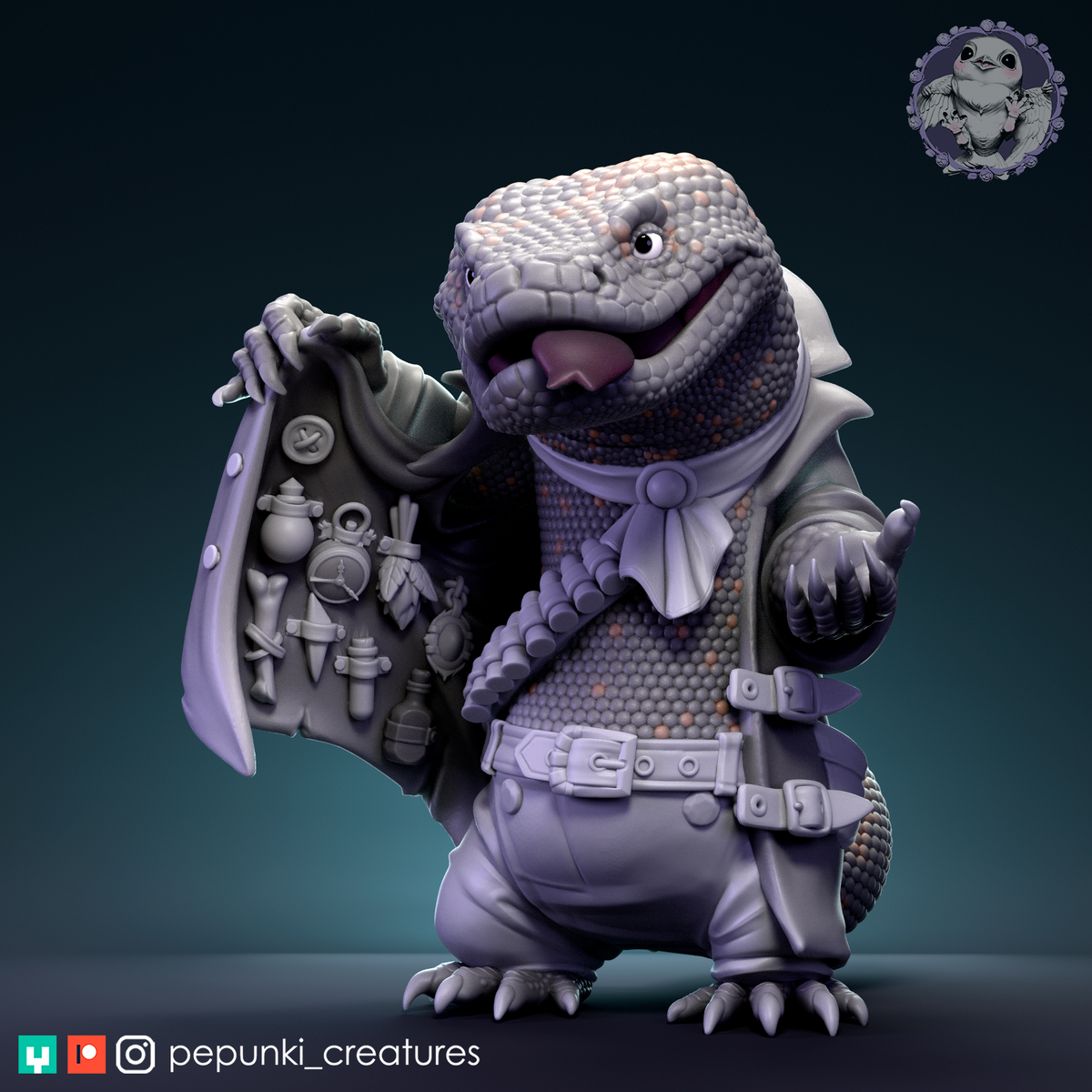 Pepunki Creatures - Black Market Gila Monster