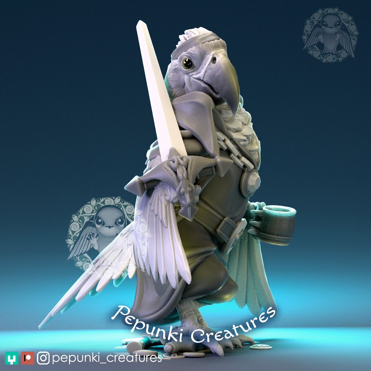 Pepunki Creatures - Macaw Pirate