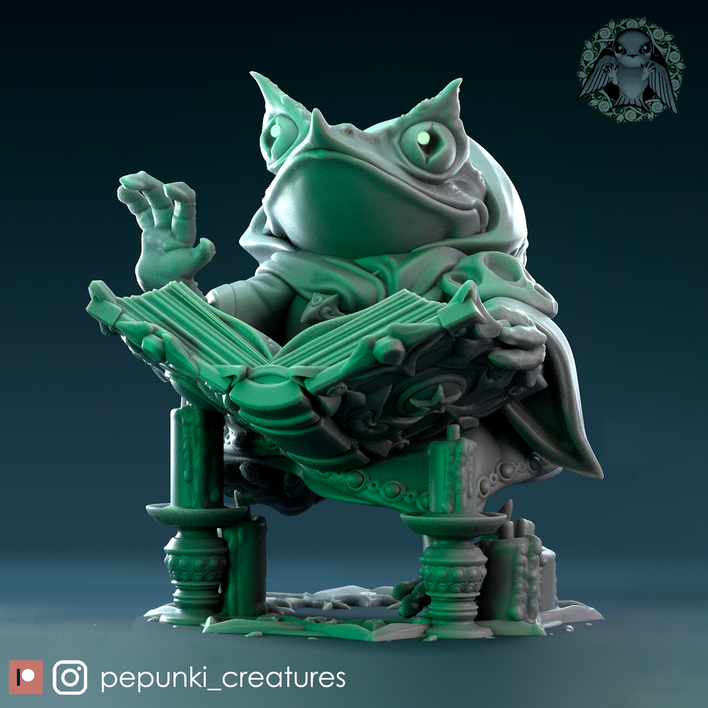 Pepunki Creatures - Long-Nosed Horned Frog Necromancer