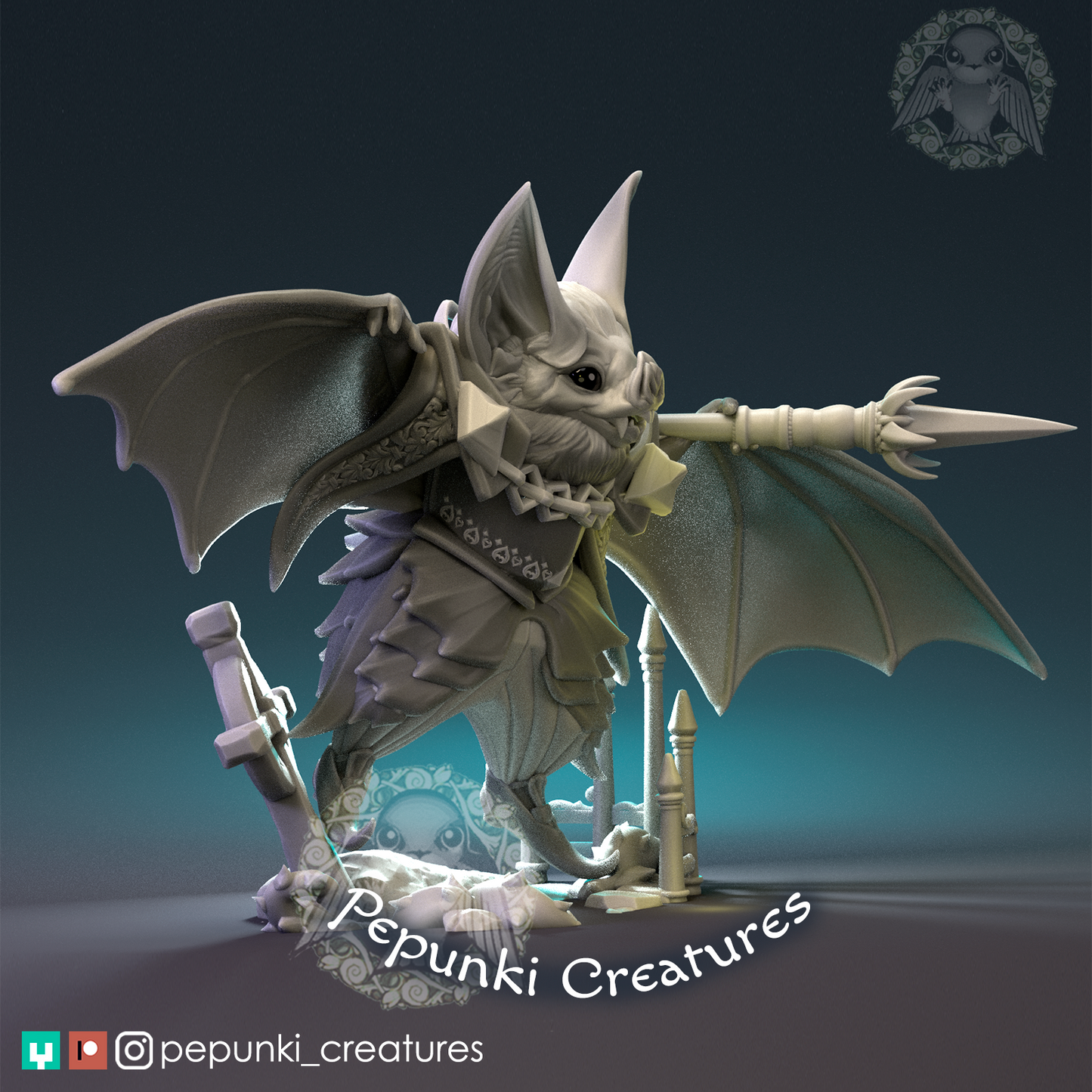 Pepunki Creatures - Vampire Bat Knight