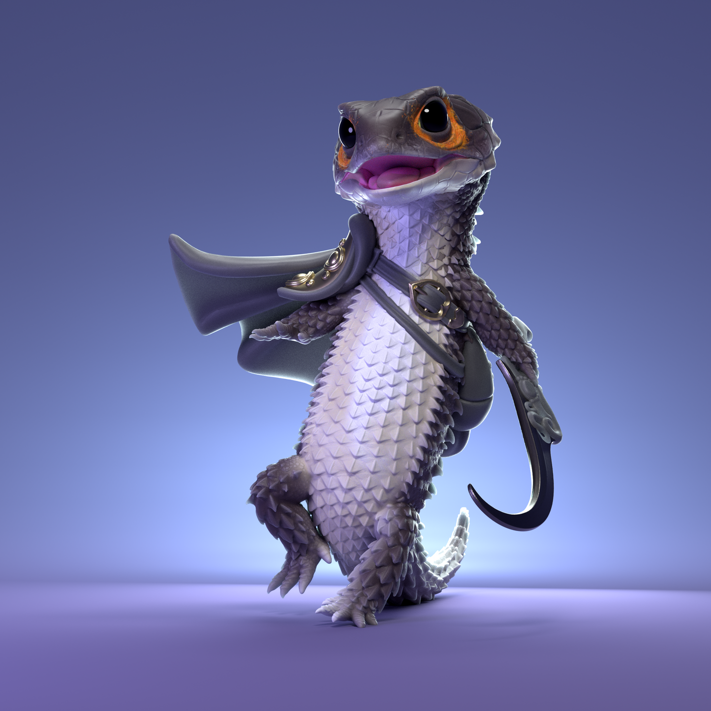 Pepunki Creatures - Red-Eyed Crocodile Skink Skirmisher