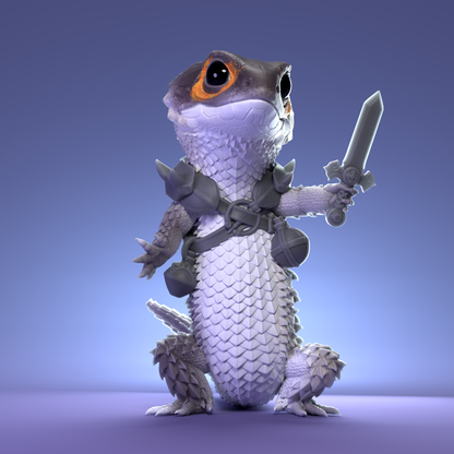 Pepunki Creatures - Red-Eyed Crocodile Skink Swordsman