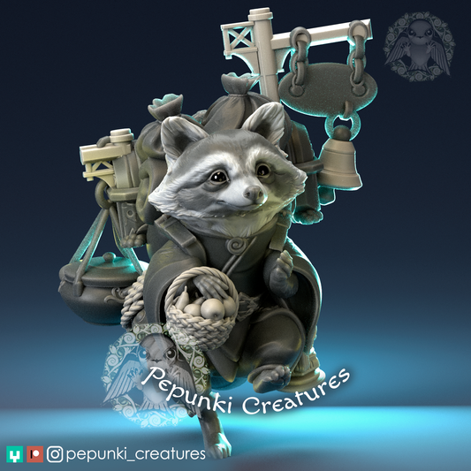 Pepunki Creatures - Raccoon Peddler