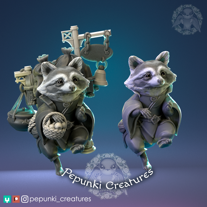 Pepunki Creatures - Raccoon Peddler