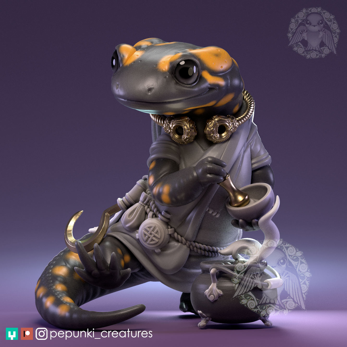 Pepunki Creatures - Salamander Alchemist