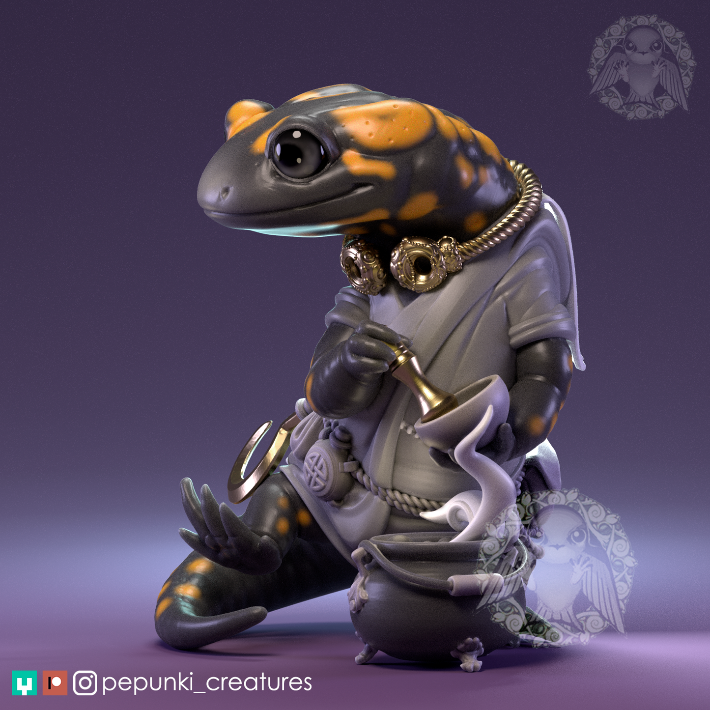 Pepunki Creatures - Salamander Alchemist