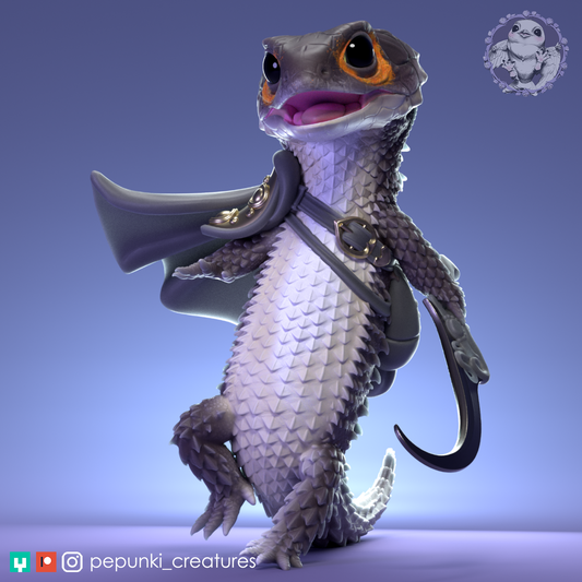 Pepunki Creatures - Red-Eyed Crocodile Skink Skirmisher