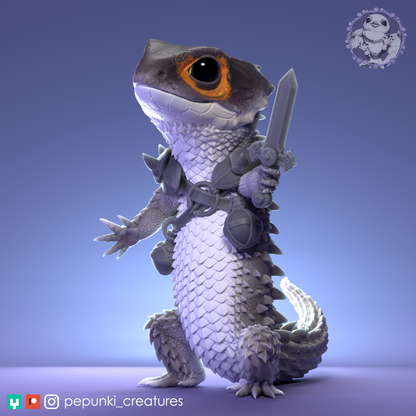 Pepunki Creatures - Red-Eyed Crocodile Skink Swordsman