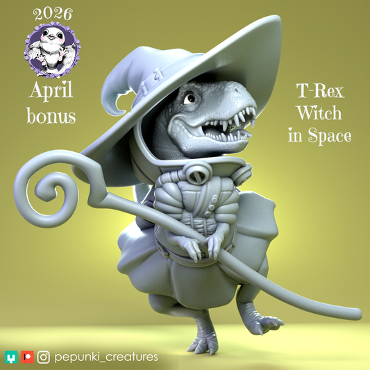 Pepunki Creatures - T-Rex Space Witch