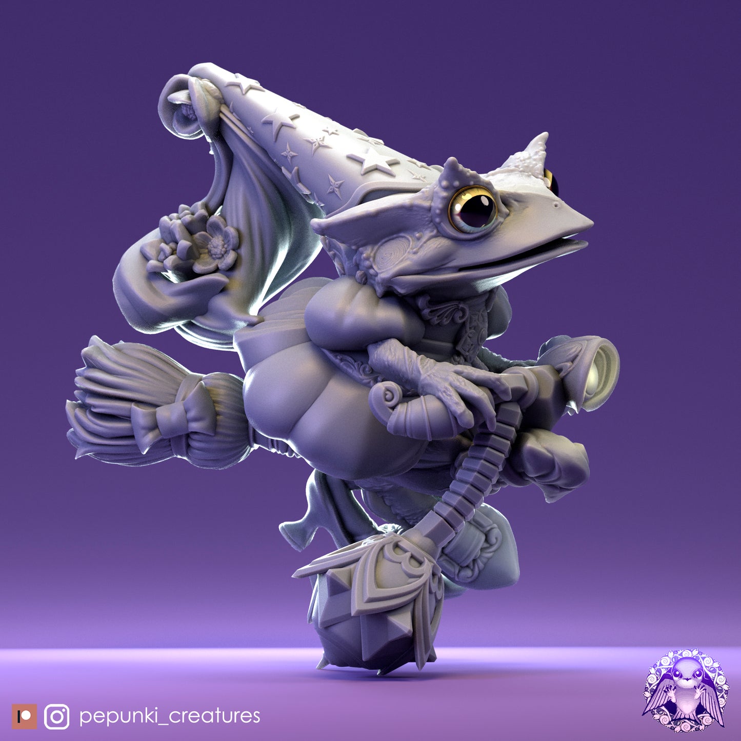 Pepunki Creatures - Horned Tree Frog Witch