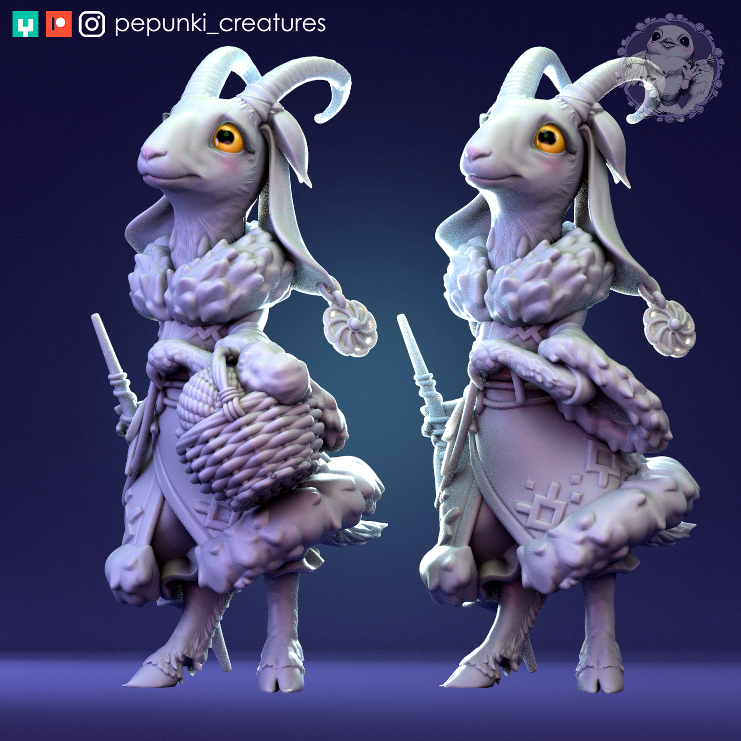 Pepunki Creatures - Nanny Goat Weaver