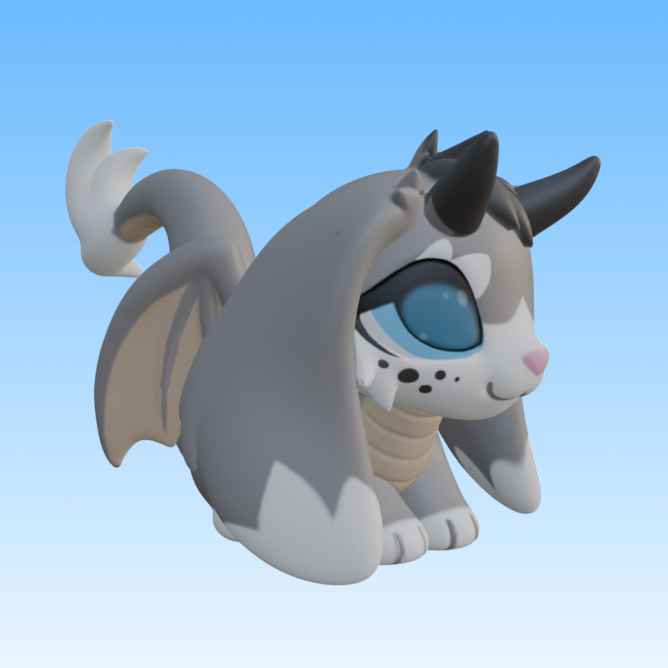 Leylina Figurines - July 2026 - Bunny Dragon