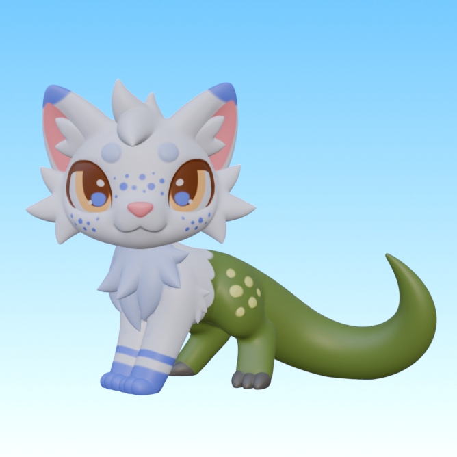 Leylina Figurines - July 2026 - Dino Kitty