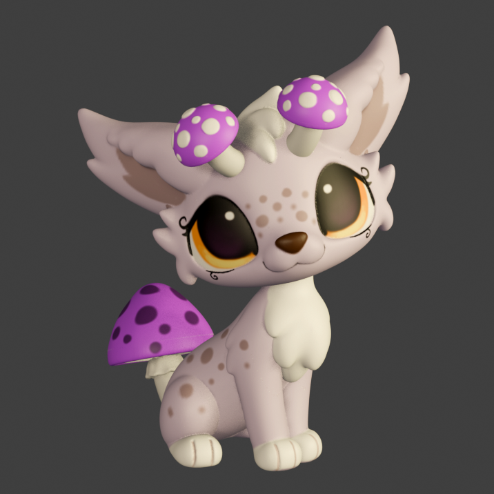 Leylina Figurines - September 2025 - Mushroom Cat/Cat