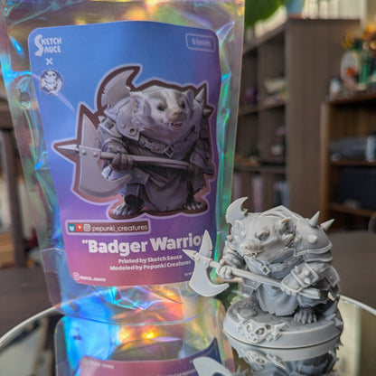 Pepunki Creatures - Badger Warrior